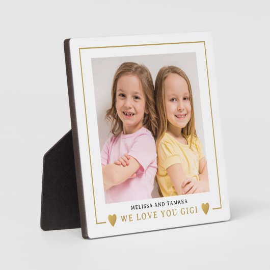 Modern We houden van je Gigi Grandkids Foto Fotoplaat (Voorkant)