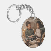 Modern We houden van je mam Foto Acrylische Sleute Sleutelhanger (Voorkant Links)