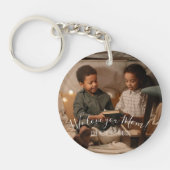 Modern We houden van je mam Foto Acrylische Sleute Sleutelhanger (Voorkant)