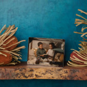 Modern We houden van je mam Foto Plaque Fotoplaat (Zijkant)