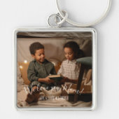 Modern We houden van je mam Foto Sleutelhanger (Voorkant)