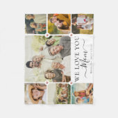 Modern we houden van je moeder familie fotocollage fleece deken (Voorkant)