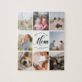 Modern we houden van je moeder Gepersonaliseerde f Legpuzzel
