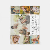 Modern we houden van je nonna familie fotocollage fleece deken (Voorkant)