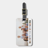 Modern we houden van je oma familie foto bagagelabel (Voorkant verticaal)