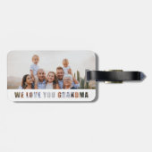 Modern we houden van je oma familie foto bagagelabel (Achterkant horizontaal)