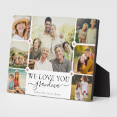 Modern we houden van je oma familie fotocollage fotoplaat (Zijkant)