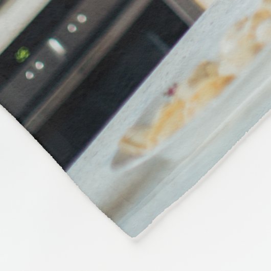 Modern we houden van je zwarte fotocollage fleece deken (Hoek)