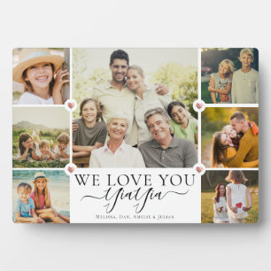 Modern we houden van YiaYia Family Photo Collage Fotoplaat