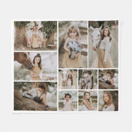 Modern We Love You 11 Foto Collage Fleece Deken