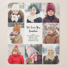 Modern We Love You 8 Foto Collage Sherpa Deken
