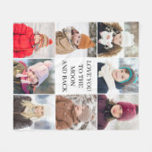 Modern We Love You 8 Photo Collage Fleece Deken (Voorkant (Horizontaal))