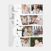Modern We Love You Gaga 8-Photo Collage Fleece Deken (Voorkant)