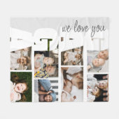 Modern We Love You Gaga 8-Photo Collage Fleece Deken (Voorkant (Horizontaal))