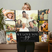 Modern We Love You Gigi Familie Fotocollage Fleec Fleece Deken