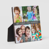 Modern We Love You Nanny 4 Fotocollage Grijs Fotoplaat (Voorkant)