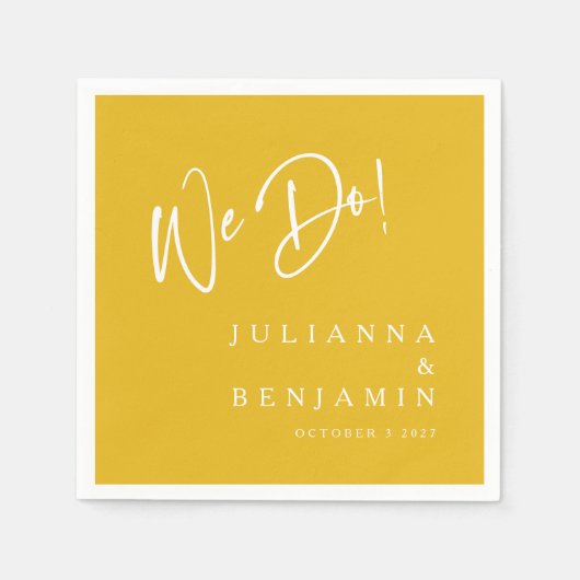 Modern we maken een elegante, aangepaste saffron g servet (Voorkant)