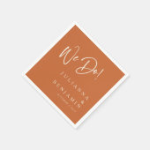 Modern we maken Elegant Aangepast bruiloft verbran Servet (Hoek)