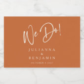 Modern we maken Elegant Aangepast bruiloft verbran Sparkling Wijnetiket (Enkel label)