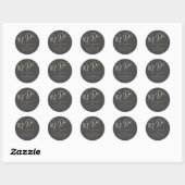 Modern we maken Elegant Custom Black Beige Weddens Ronde Sticker (Vel)