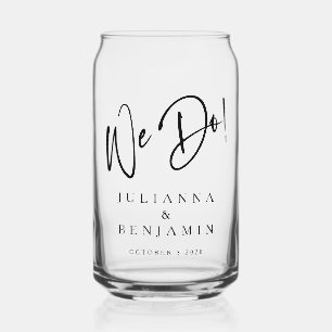 Modern we maken Elegant Custom Black White Wedding Blikvorm Glas