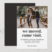 Modern we moved come Visite Photo Typography Movin Aankondiging (Voorkant / Achterkant)