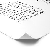 Modern we schrijven bordje voor weduwenkaarten in  poster (Hoek)