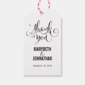 Modern we schrijven over een script Dank u Label Cadeaulabel (Voorkant)