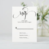 Modern we schrijven RSVP-Kaart met script RSVP Kaartje (Staand voorkant)