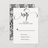 Modern we schrijven RSVP-Kaart met script RSVP Kaartje (Voorkant / Achterkant)