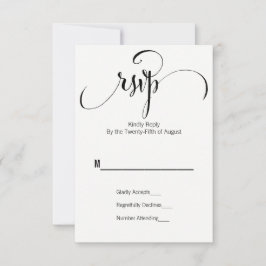 Modern we schrijven RSVP-Kaart met script RSVP Kaartje