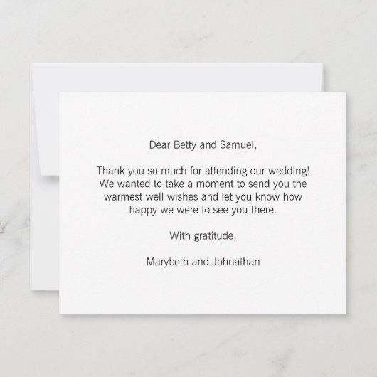 Modern we schrijven voor een script bruiloft Harte Kaart (Achterkant)