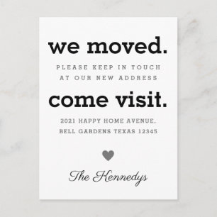 Modern We verhuisd komen typografie verhuizen bezo Aankondigingskaart