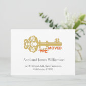 Modern We verhuisden sleutel verplaatsen Aankondiging (Staand voorkant)