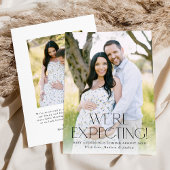 Modern We verwachten 2 foto zwangerschap Aankondiging