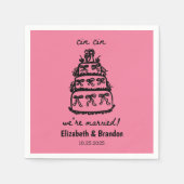 Modern We zijn getrouwd gepersonaliseerde bruiloft Servet (Voorkant)