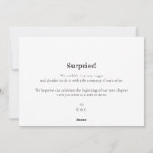 Modern We zijn getrouwd met verrassing Foto Feestdagenkaart (Achterkant)