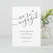 Modern We zijn verbonden met koppels foto-Verlovin Aankondiging (Staand voorkant)