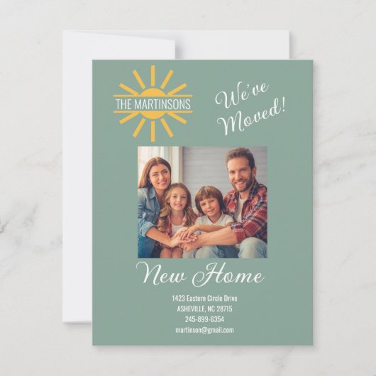 Modern We Zijn Verhuisd Nieuw Adres Foto Aankondiging (Voorkant)