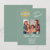 Modern We Zijn Verhuisd Nieuw Adres Foto Aankondiging (Voorkant / Achterkant)