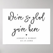 Modern We zijn zo blij dat je hier bent bruiloft Poster (Voorkant)
