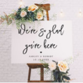 Modern We zijn zo blij dat je hier bent bruiloft Poster