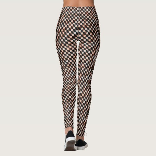 Modern weave abstract geometric pattern  1277 leggings (Achterkant)