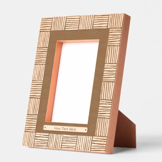 Modern Weave Pattern met tekst Gegraveerde Lijstjes (Links)