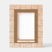 Modern Weave Pattern met tekst Gegraveerde Lijstjes (Voorkant)