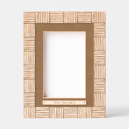 Modern Weave Pattern met tekst Gegraveerde Lijstjes