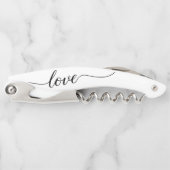 Modern Weddenliefdesscript Bedankt voor je plezier Kurkentrekker (Voorkant)