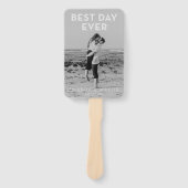 Modern Weddenprogramma Fans Beste dag met Foto Handwaaier (Voorkant)