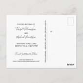 Modern weddenschap Elegant Script Save the Date Ph Briefkaart (Achterkant)