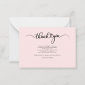 Modern Weddenschap Foto Script Love Heart Hartelij Notitiekaartje (Achterkant)